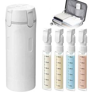 lot 5042 image: Kaminii 4 in 1 travel bottle,Travel Bottles for Toiletries,Refillable, Leak Proof and Portable,Suitable for Storing Shampoo, Shower Gel, Laundry Detergent, Suitable for Travel, Camping and Gym (Gray)