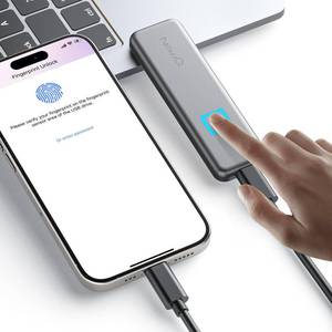 lot 5067 image: NEWQ 1TB Touch Portable SSD for USB C Device (with No-Cost APP), Backup, Encryption, Fingerprint, External SSD for iPhone 171615, Android, MacWin, Laptop (Not for iPhonesiPad with Lightning Port)