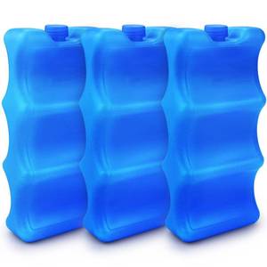 lot 5070 image: ISUSSER Pack of 3 Reusable Ice Packs for Breastmilk Storage, Bottle Ice Packs for Cool Cooler Bag, Breakfast, Lunch, Baby Bottles, Beer, Camping and Travel