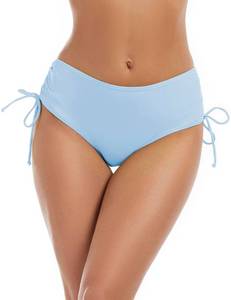 lot 5077 image: Bonneuitbebe Womens Bikini Bottoms Full Coverage Swim Bottoms Mid Waisted Swimsuit Bathing Suit Bottom Light Blue small