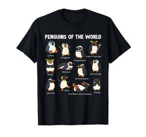 lot 5105 image: Penguin Sea Animals of The World Kawaii Zoo Bird Lovers T-Shirt medium
