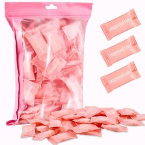 lot 5138 image: 150Pcs Compressed Towel Tablets, Portable Mini Compressed Towels, Disposable Face Towel Washcloths for Travel, Beauty, Home Hand Wipes, Camping, Hiking, Outdoor Activities,Individually Wrapped MEQHUO
