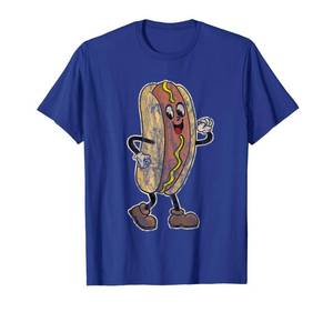 lot 5145 image: Distressed Walking Drive in Movie Hot Dog T-Shirt Large grey