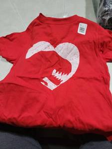 lot 5146 image: Love Bites Saurus T-Rex Dinosaur Valentines Day T-Shirt 4T