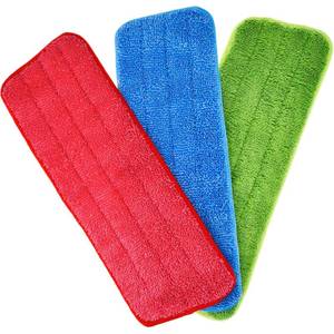 lot 5152 image: Shappy 3 Pack Reusable Microfiber Mop Pads Spray Mop Replacement Heads Cleaning Pad for Wet Dry Reveal Mops Pads for Floor Cleaning 16.5 x 5.5 Inch