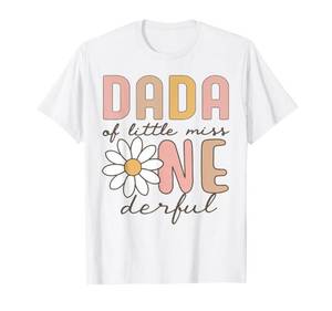 lot 5165 image: Dada of Little Miss Onederful First Birthday Daisy Family T-Shirt Large
