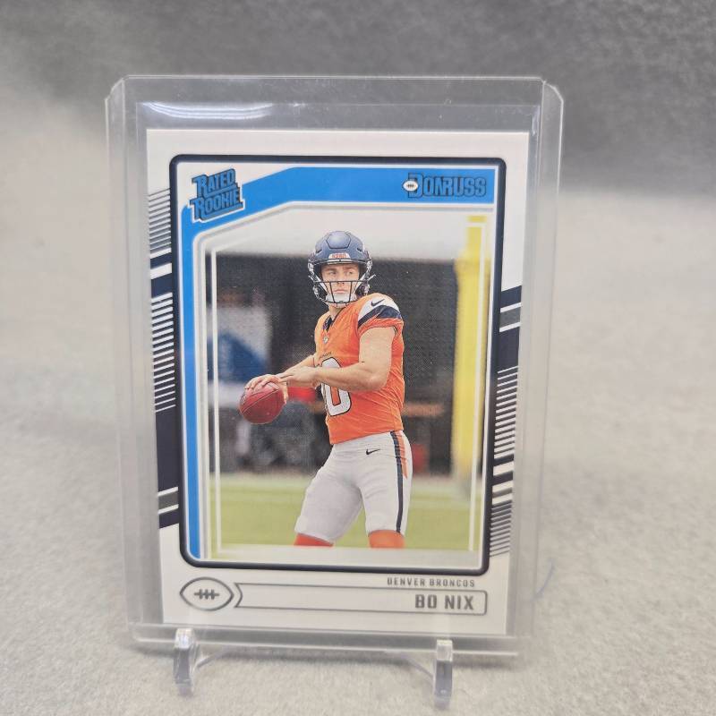 lot 400 image: Bo Nix Denver Broncos Rated Rookie Football Card