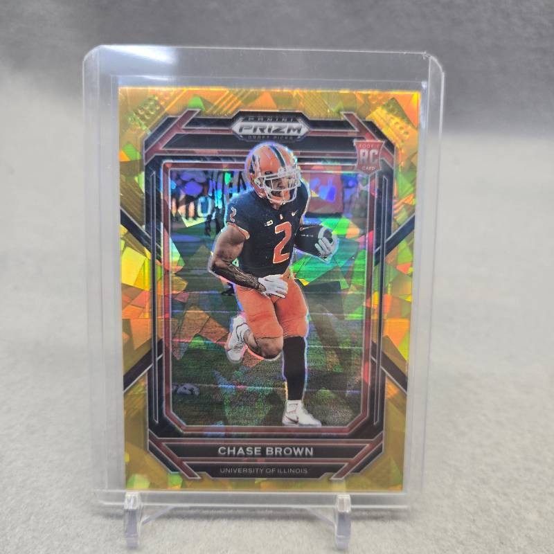 lot 402 image: 2023 Panini Prizm Draft Picks Chase Brown Rookie Card #118