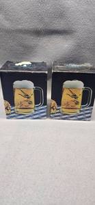 lot 432 image: Avon Glass Beer Mugs with Duck Design