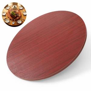 lot 5932 image: Briwooody 24 Walnut Wood Lazy Susan for Table Top, Large Turntable Rotating Serving Tray for Counter Top Solid Wooden Round Lazy Susan Organizer for Kitchen Spinning Food Server Centerpieces - Retail $57