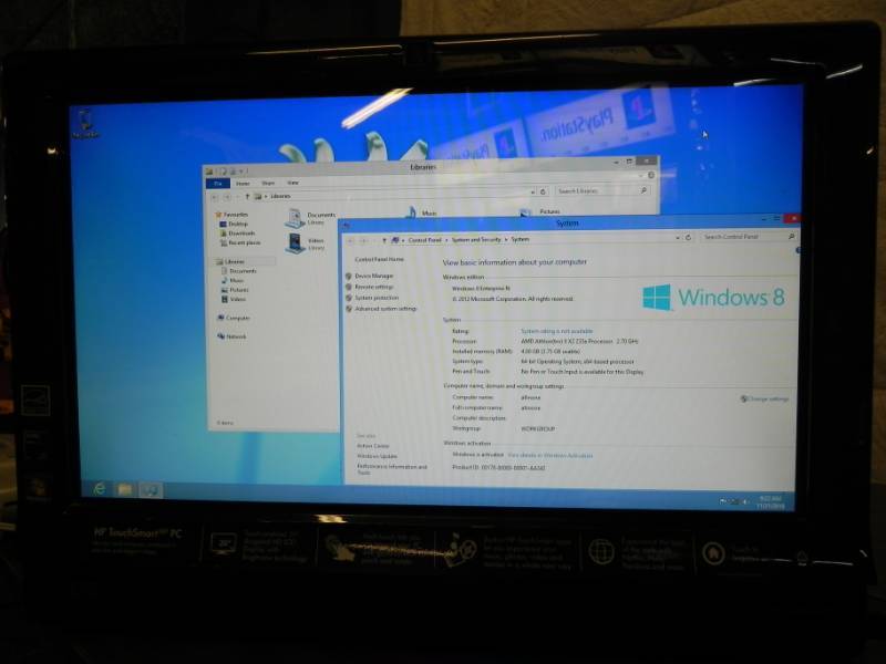 lot 10618 image: HP TouchSmart PC All in one Computer
