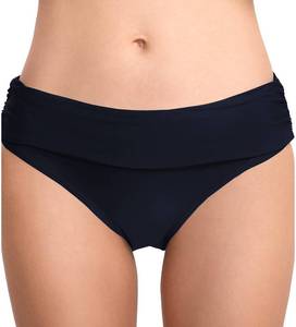 lot 1548 image: Vogueric Womens Bikini Bottoms Banded Swimsuit Bottom Full Coverage Ruched Swim Bottoms Moderate High Cut Bathing Suit Bottom Dark Navy Large - Retail $23