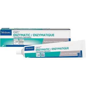 lot 1568 image: CET Virbac Enzymatic Dog Cat Toothpaste Poultry Flavor 70G - Retail $9