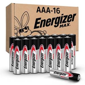 lot 1569 image: Energizer MAX AAA Batteries (16 Pack), Triple A Alkaline Batteries - Retail $13