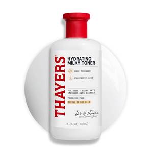 lot 1604 image: THAYERS Milky Face Toner Skin Care with Snow Mushroom Tremella and Hyaluronic Acid, Natural Gentle Facial Toner, for Dry and Sensitive Skin, 355mL - Retail $14