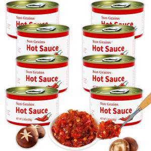 lot 1605 image: Mushroom Hot Sauce, Delicious Chopped Chili Sauce, Spicy Chili Oil and Chili Paste with High-Grade,Instant Mushroom Sauce, Low fat fitness Vegan seasoning (8 pack)