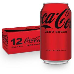 lot 1609 image: Coca-Cola Zero, 12 fl oz, 12 Pack - Retail $8