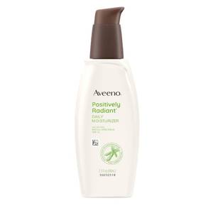 lot 1621 image: Aveeno Positively Radiant Face Moisturizer with SPF 30 Sunscreen, Hydrating Facial Moisturizer with Soy Extract to Visibly Improve Skin Tone and Texture, Hypoallergenic Formula, Oil-Free, 2.3 FL OZ - Retail $18