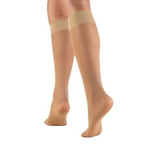 lot 1648 image: Truform Women s Stockings  Knee High  Sheer 8-15 mmHg  Beige  Large