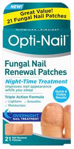 lot 1662 image: Opti-Nail Fungal Nail Renewal Patches - 21 Patches, Night-Time Treatment Improves Nail Appearance While You Sleep - Retail $20