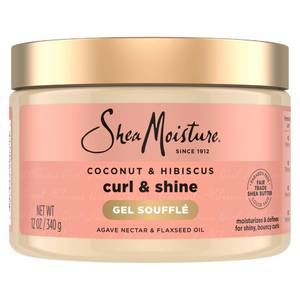 lot 1673 image: SheaMoisture Curling Gel Souffle Coconut and Hibiscus for Thick, Curly Hair to Moisturize and Protect Hair 12 oz - Retail $11