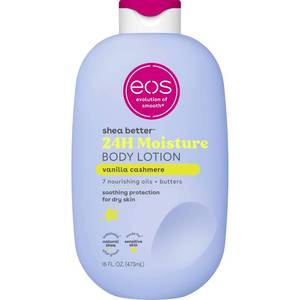 lot 1708 image: eos Shea Better Body Lotion Vanilla Cashmere, 24-Hour Moisture Skin Care, Lightweight & Non-Greasy, Natural Shea, Vegan, Vanilla Body Lotion, 16 fl oz - Retail $10