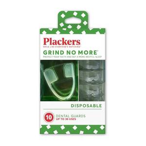 lot 1720 image: Plackers Grind No More Night Guard, Nighttime Protection for Teeth, Sleep Well, BPA Free, Ready to Wear, Disposable, One Size Fits All, 10 Count - Retail $17