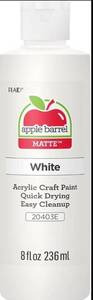 lot 1806 image: Apple Barrel White Matte Acrylic Craft Paint 8 fl oz&nbsp&nbsp