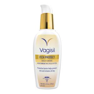 lot 1807 image: Vagisil Itch Protect Daily Creme with Prebiotic Oatmeal, Fragrance-Free Protective Formula with Shea Butter and Sunflower Oil, pH Balanced Fast-Absorbing Moisturizer, Hypoallergenic, 2 oz - Retail $7