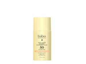 lot 1829 image: Babo Botanicals Daily Sheer Mineral Sunscreen Fluid SPF50 - Natural Zinc Oxide - Passion Fruit Oil - Fragrance Free - Ultra-Lightweight - For Face - For all ages - Retail $24