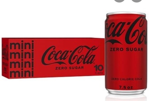 lot 1859 image: Coca-Cola Zero Sugar Mini Cans 10-Pack&nbsp&nbsp