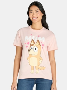 lot 1879 image: Bluey Womens Chilli Graphic Tee with Short Sleeves  Sizes XXS&nbsp&nbsp