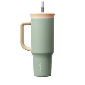 lot 1920 image: Owala 40oz Stainless Steel Straw Tumbler - Misty Meadow Insulated, BPA-Free, Double-Wall, Drink-Thru Lid - Retail $40