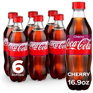 lot 1923 image: Coca-Cola Cherry Bottles, 16.9 fl oz, 6 Pack - Retail $20