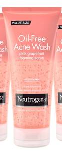 lot 1928 image: Neutrogena Oil-Free Acne Face Wash Pink Grapefruit Foaming Scrub - Facial Cleanser with Salicylic Acid for Clear Skin, Exfoliating Acne Treatment for Oily Face, 6.7 fl. oz., 3-Pack - Retail $30