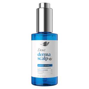 lot 1944 image: Dove Derma Scalp Dandruff Relief 3-in-1 Barrier Repair Serum 1 ct with Prebiotic Glycerin, Niacinamide and Vitamin E for Dandruff-Prone, Flaky, Dry Scalp 2 fl oz - Retail $21