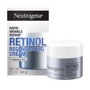 lot 1962 image: Neutrogena Rapid Wrinkle Repair, Retinol Face Moisturizer, Daily Anti-Aging Neck & Face Cream with Hyaluronic Acid, Retinol Cream, Fragrance-Free, Fades Fine Lines, Wrinkles and Dark Spots, 1.7 oz - Retail $21