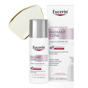 lot 1971 image: Eucerin Radiant Tone Daily Face Lotion with SPF 30, Dark Spot Corrector with Thiamidol, Face Moisturizer Helps Visibly Reduce the Look of Persistent Dark Spots, All Skin Types, 1.7 Fl Oz Bottle - Retail $39