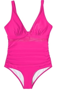lot 1978 image: Pink Tummy Control One-Piece Swimsuit Medium  - Retail $15