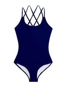 lot 1988 image: Solid Criss-Cross 1PC Navy Blue size 14 - Retail $11
