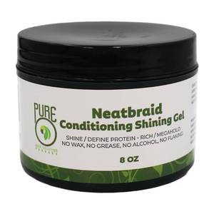 lot 2003 image: Pure O Hair Solution Product Neatbraid Conditioning Shining Gel 8 Oz (Pack of 1) - Retail $14