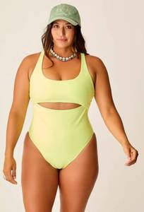 lot 2007 image: Carve Designs Sonny Compression One Piece Swimsuit in Limeade XXL - Retail $45