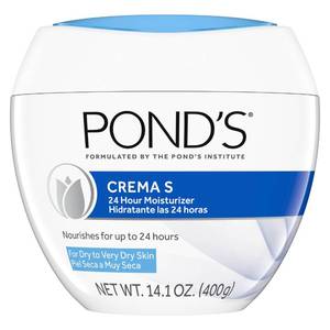 lot 2009 image: Ponds Nourishing Moisturizing Cream, Crema S, Fragrance Free, Ivory, 14.1 Oz - Retail $8