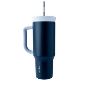 lot 2062 image: Owala 40oz Stainless Steel Straw Tumble - Navy Nights - Retail $44