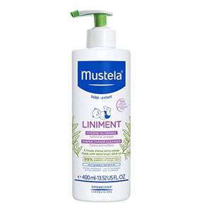 lot 2063 image: Mustela Liniment - No-Rinse Baby Cleanser for Diaper Change - with Extra Virgin Olive Oil - Fragrance-Free - 13.52 fl. Oz - Retail $20