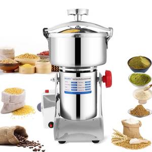 lot 5132 image: BAOJIAFU Electric Grain Mill 1800W Superfine Powder Grinder Dry Grinder Machine 36000rmin High-speed Grain Mill 270° swingable Dry Material Grinding Machine Stainless Steel Pulverizer 800g - Retail $68