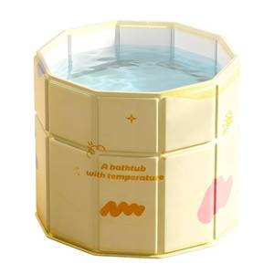 lot 5139 image: Portable Bathtub for Adult 27.5x31.5 Collapsible Cold Plunge Bathtub Foldable No Installation Ice Bath Tub for Shower Stall, Bathroom Hot SPA Soaking Standing Tub - Retail $56