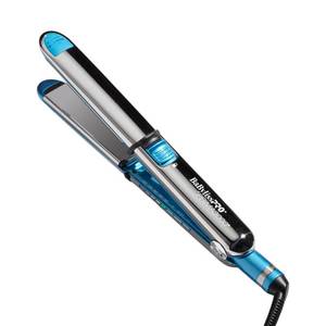 lot 5143 image: BabylissPRO Nano Titanium Prima Ionic Hair Straightener, Curl and Straighten Hair With One Professional Tool, Blue - Retail $168