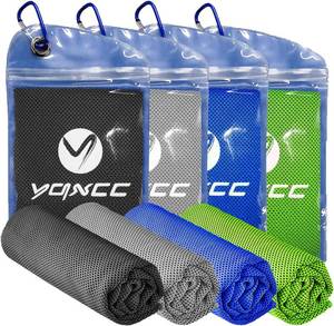 lot 2566 image: YQXCC Cooling Towels  4 Pack 40x12  Cool Cold for Neck and Face  Microfiber Soft Breathable Chilly  for Sport, Yoga, Golf, Gym, Camping, Running, Workout & More Activities
