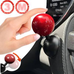 lot 2633 image: Car Joystick Push Start Button Cover, Metal Push to Start Accessories, Starter Engine Stop Button Cover, Cool Car Accessories Interior Decor Push to Rocker, Red.